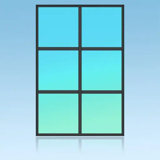 Chassis fixe 6 divisions 2 horizontales 3 verticales