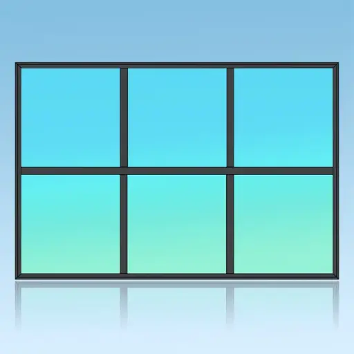 Chassis fixe 6 divisions 3 horizontales 2 verticales