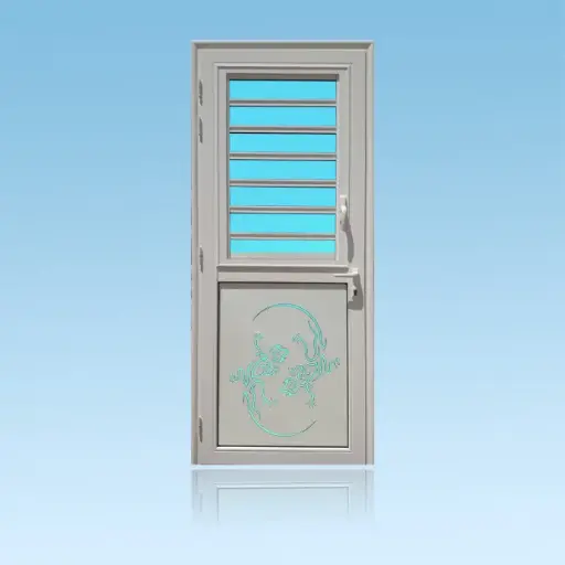 Porte décor 1 battant Mabouya + jalousie