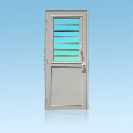 Porte décor 1 battant Minimal + jalousie
